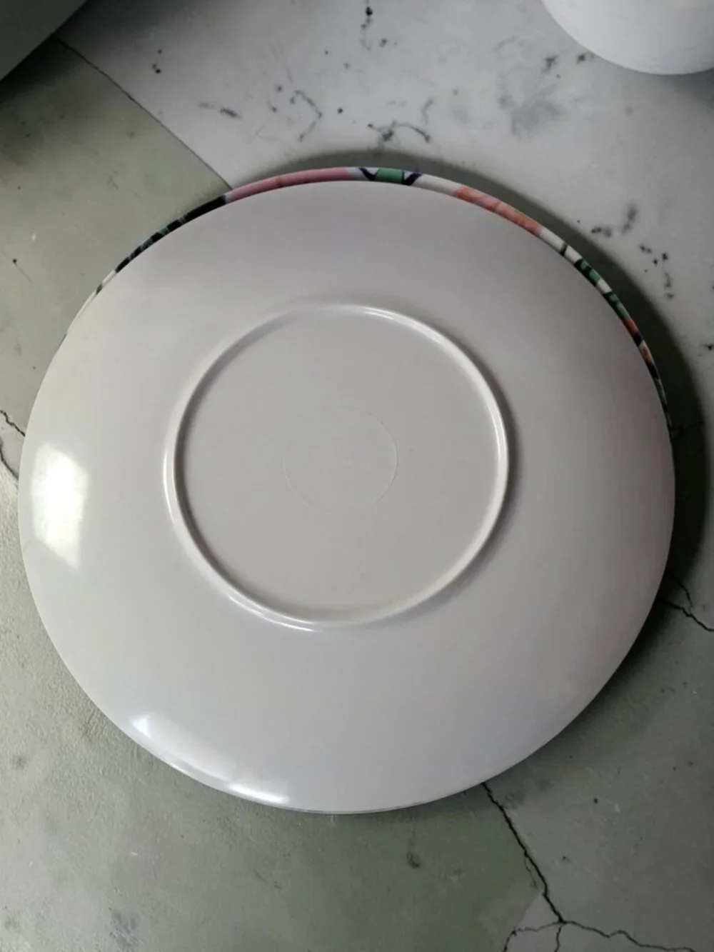 Anthropologie Lot Of 3 Melamine Plates Dragonfly Flowers 10 1/2